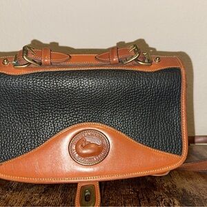 Dooney & Bourke Black and Tan Leather Bag